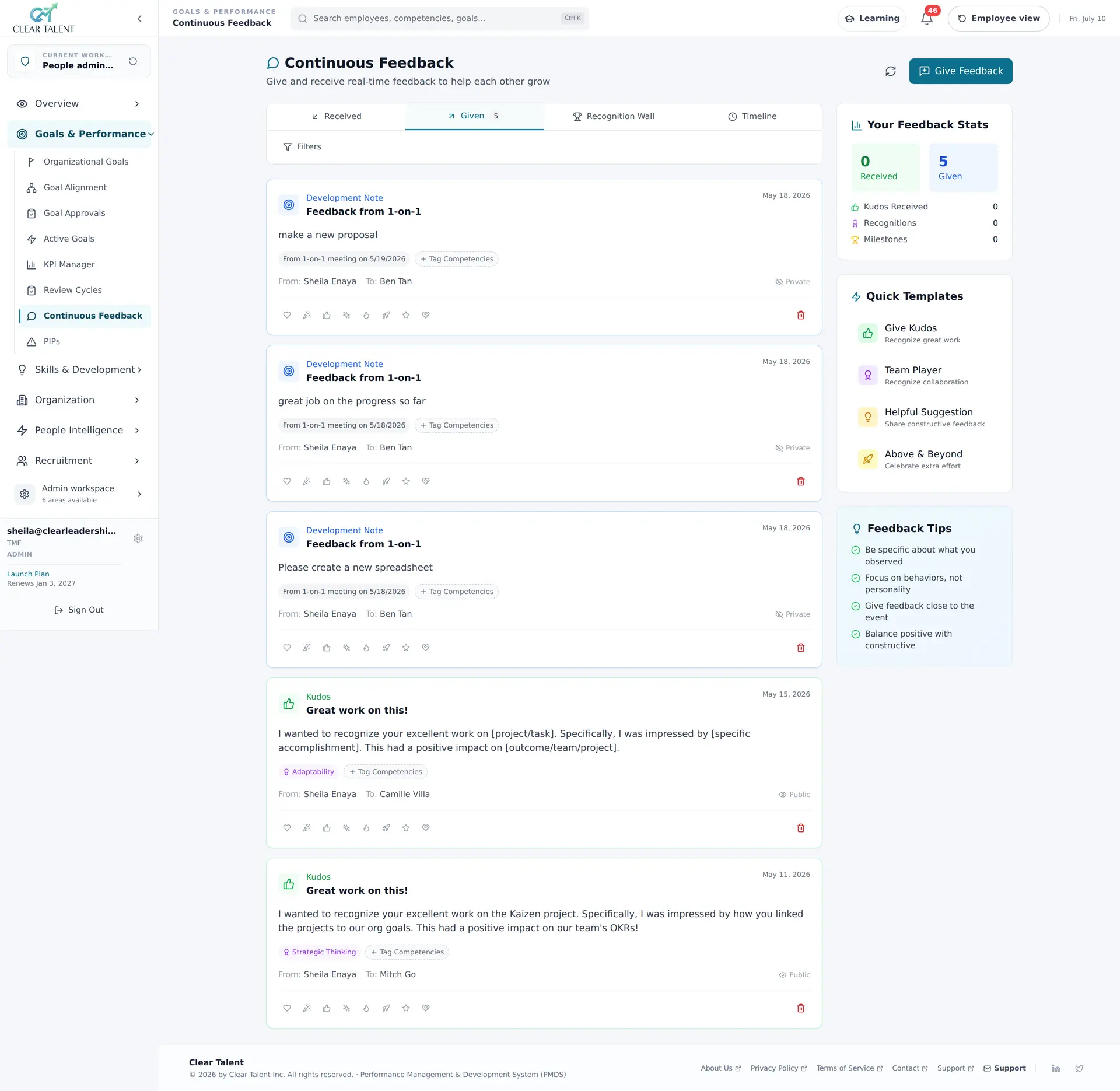 360 Degree Feedback Software — 360° Feedback